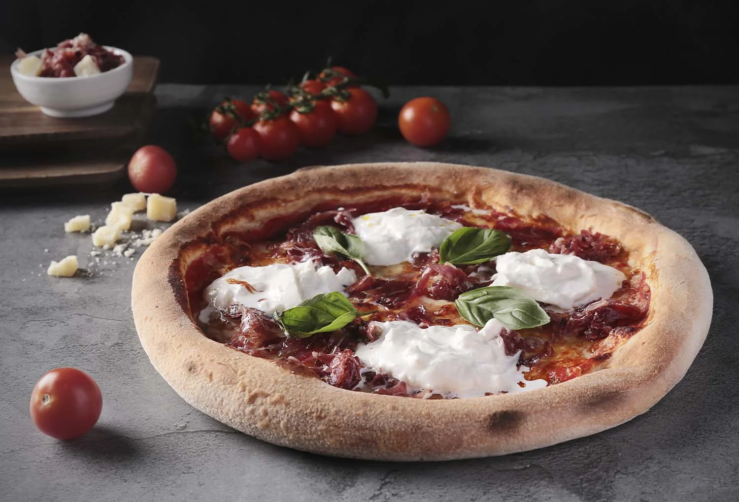 Pizza de 
  Burrata y Jamón Ibérico de ÔVEN